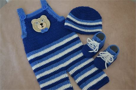 3-6 Months Baby Boy Outfit with Matching Beanie