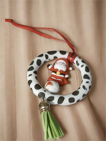 Christmas santa ring ornament