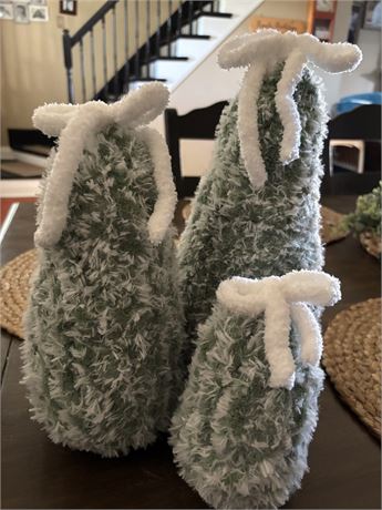 Hand knitted Christmas Trees